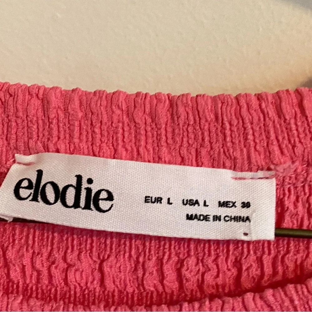 Elodie Pink Textured Short‎ Sleeve Mini Dress Size Large